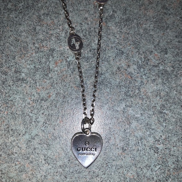 Silver enamel necklace - Picture 2 of 4